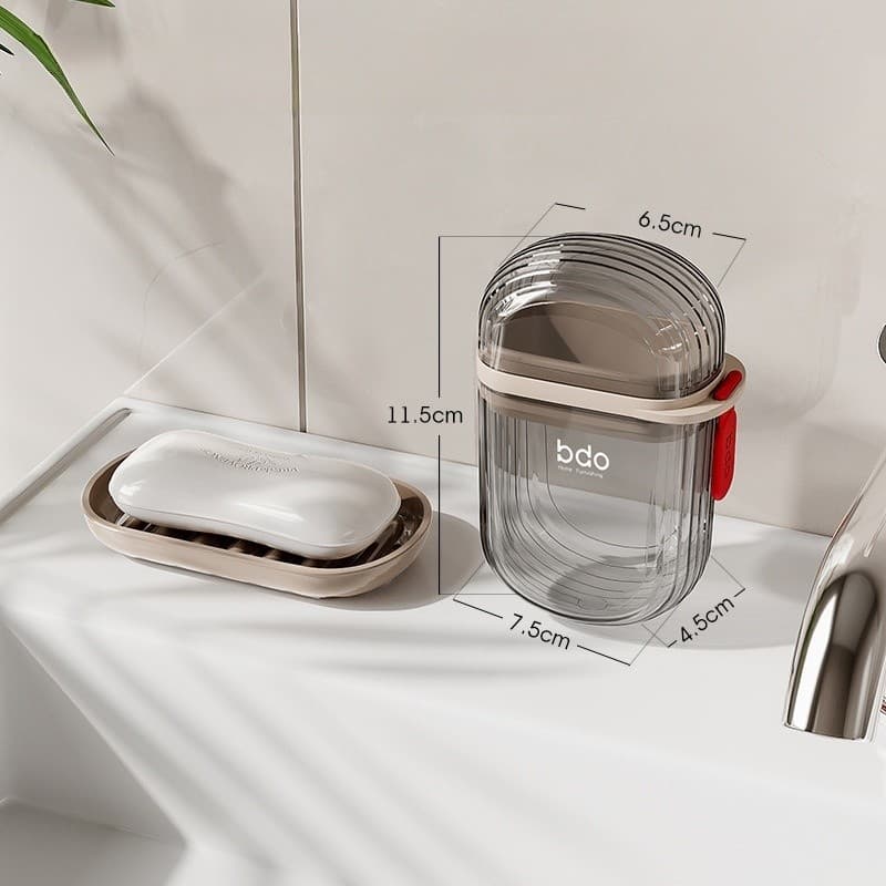 Porta Sabonete De Viagem Com Tampa E Grade De Drenagem Saboneteira Plastica Reforçada Oferta