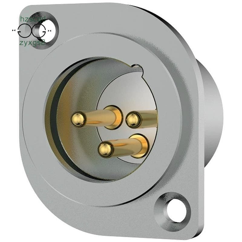 Soquete XLR 3 Pinos Fêmea Macho Canhão Jack 1 Peça Conector De Cobre Banhado A Ouro Microfone Para Amplificador De Fone