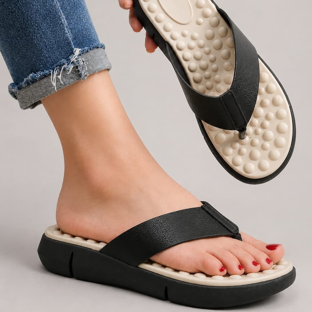 Chinelo Ortopédico Feminino Anatômico com Palmilha Macia Confortável Antiderrapante Sandália Leve