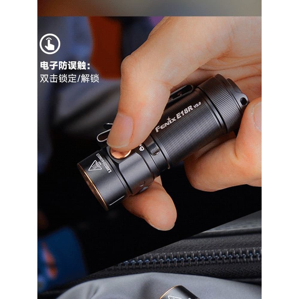 Fenix Fenix E18R V2.0 Mini luz forte magnética recarregável pequena lanterna à prova d'água destaque portátil