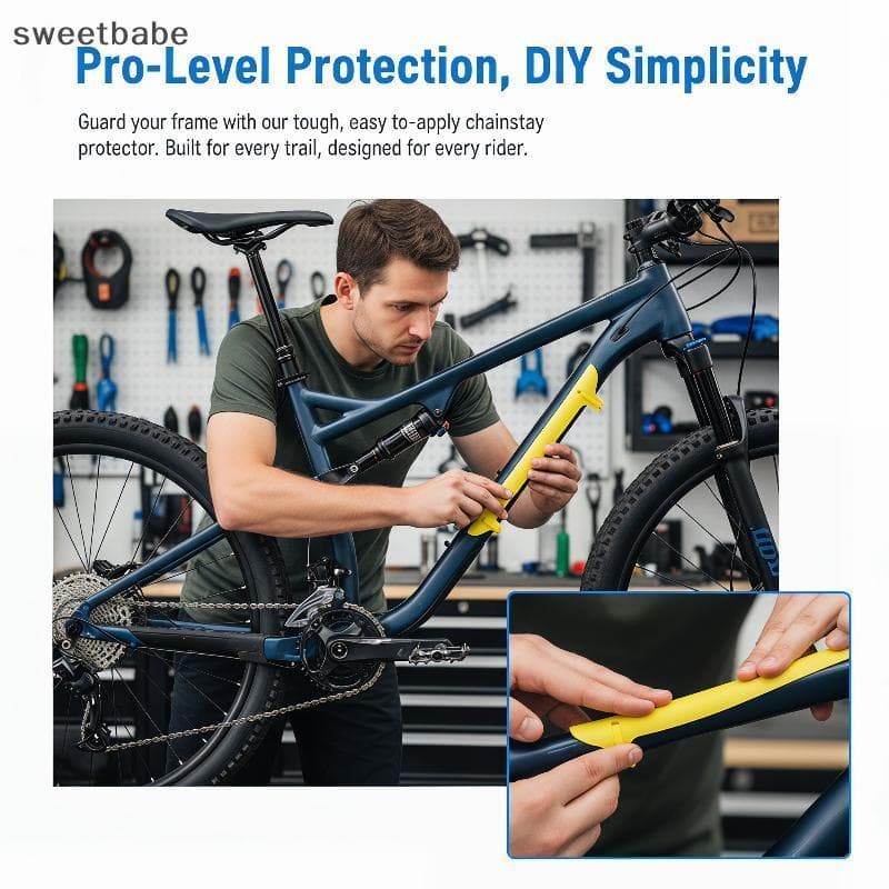 2 Pçs Bicicleta Silicone Corrente Guarda Quadro Protetor Folha De Mountain Bike Estrada Resistente A Riscos Película Pro
