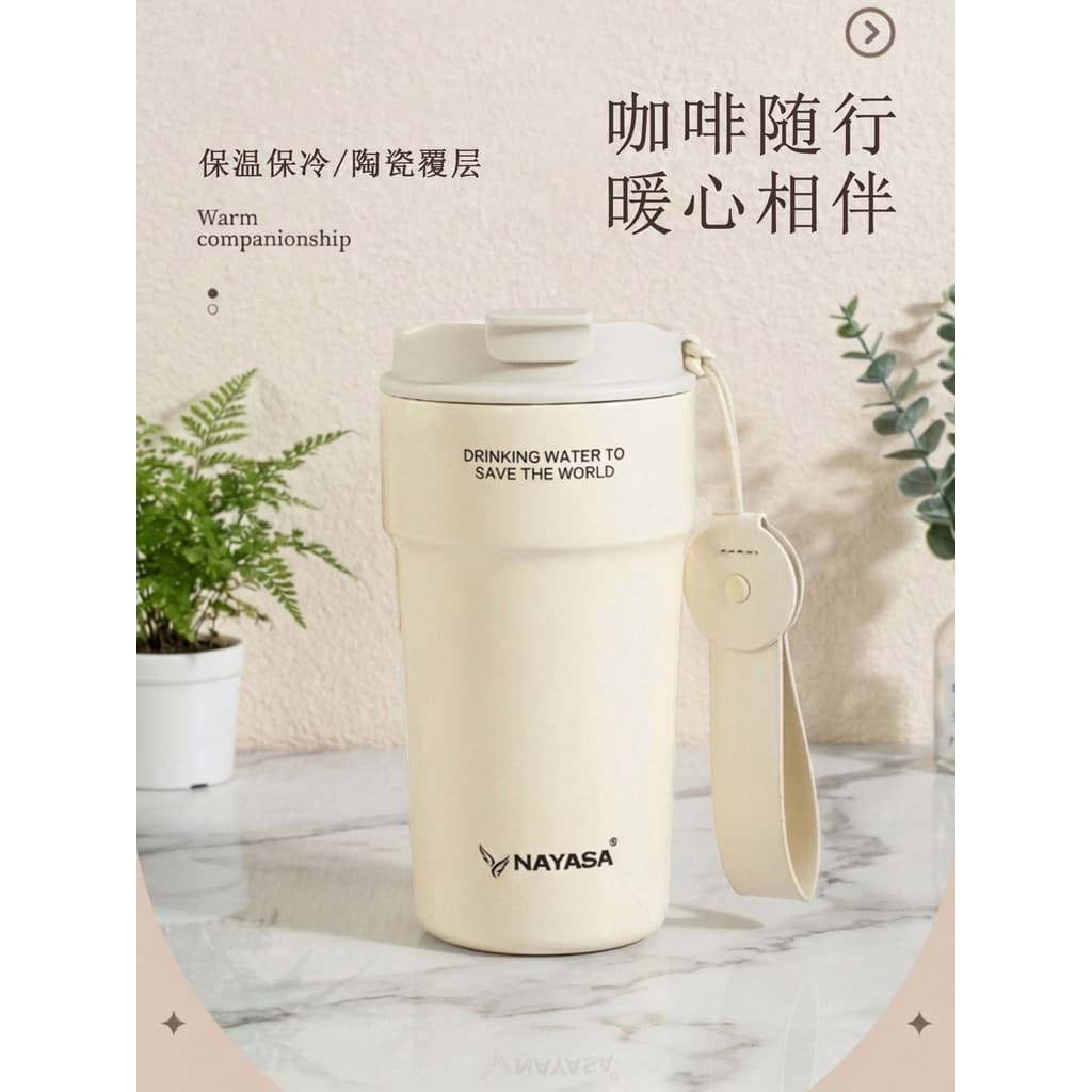 Copo térmico forro cerâmico 500ml copo de água de alto valor meninas novo ins masculino carro xícara de café realizar