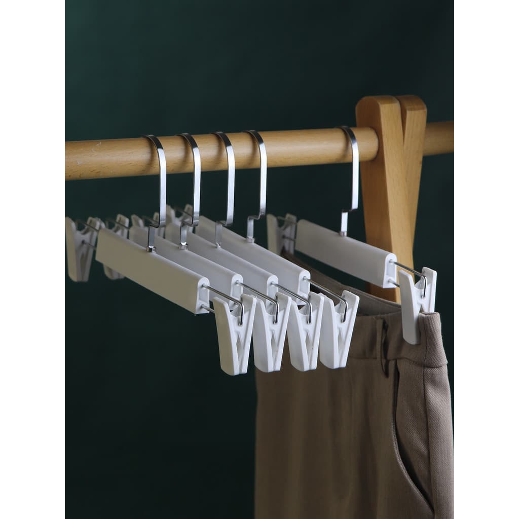 Calças calças clipe doméstico sem costura Anti-deslizamento calças Rack cabide guarda-roupa pendurado calças dedicado ve