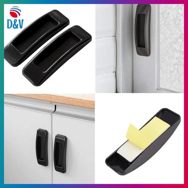 D & V 2/4PCS Puxadores De Gaveta De Armário De Janela Autoadesivos Maçaneta De Guarda-Roupa Organizador Pasta Aberta Dis