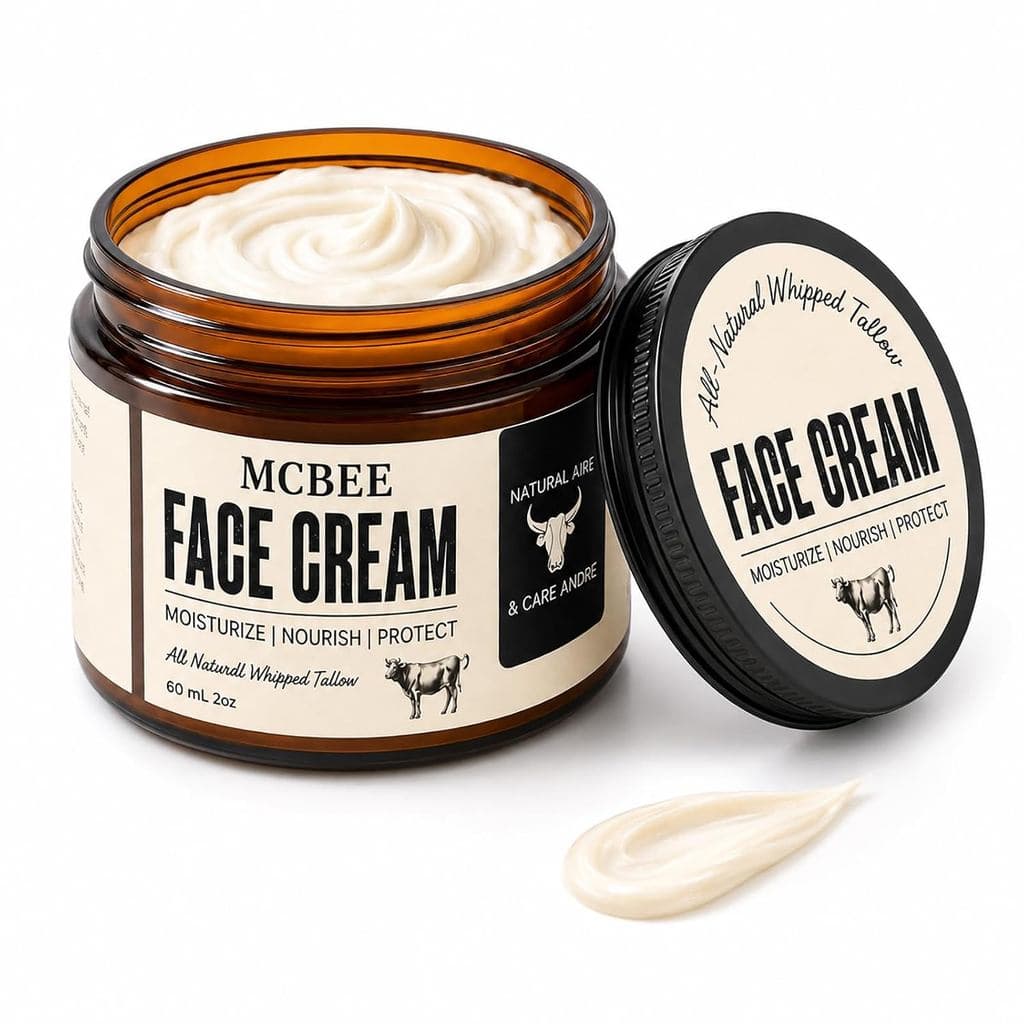Sebo Mcbee para o Rosto, Hidratante de Sebo Batido para Hidratação Profunda, Hidratante Facial Diário Natural para Todos