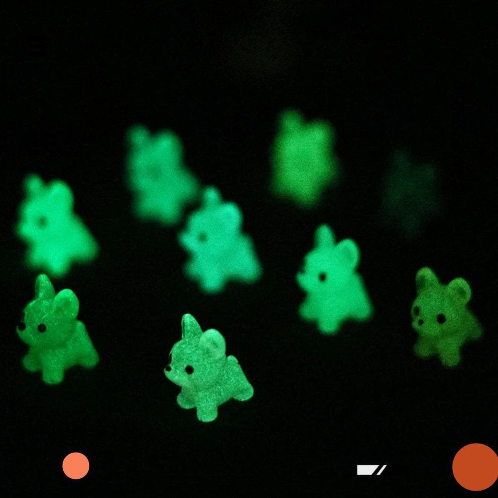 MARIGOLD Mini Cão Fluorescente , Acessórios De Decoração DIY Estatueta De Cachorro Em Miniatura , Micro Ornamentos De Pa