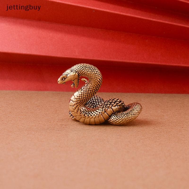 Ornamento De Cobra De Cobre Vintage , Decorações De Chá Para Animais De Estimação , Estatuetas De Boa Em Miniatura , Ace