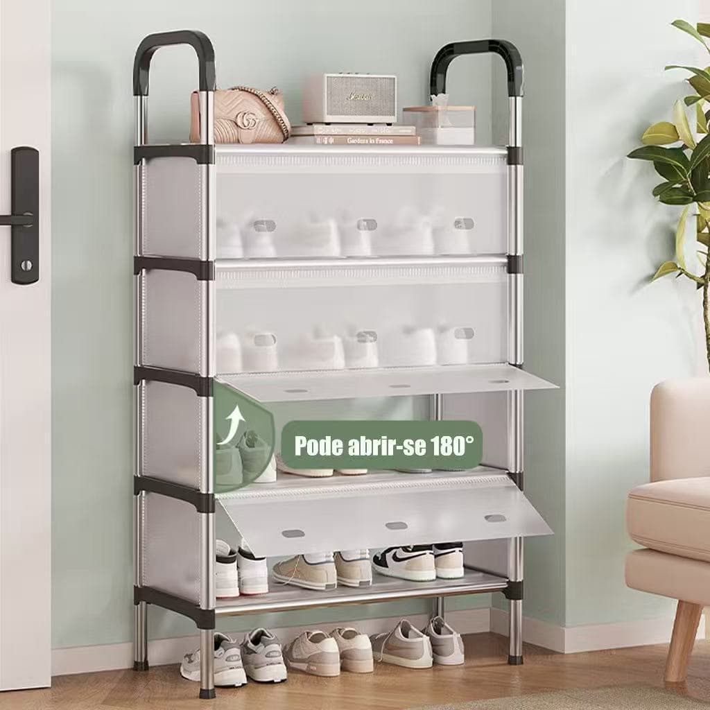 Sapateira 4 Andares Para Sapatos Premium De Porta Organizadora Organizador Quarto Sapateira