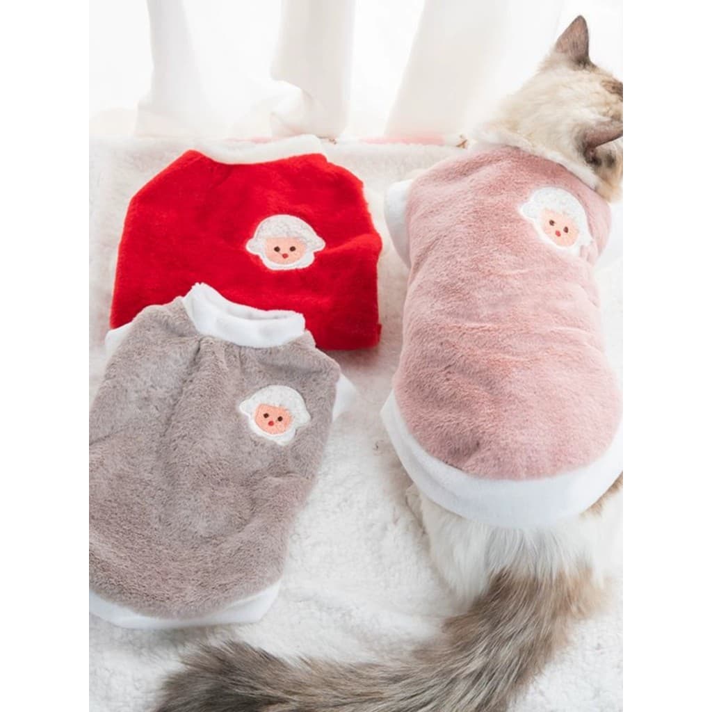 Bonito inverno roupas de gato cão outono inverno quente engrossado colete Anti-fiapos Muppet roupas para animais de esti