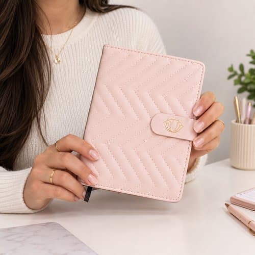 Agenda Anual 2027 Rosa Animativa 176 folhas 70 g/m² 16x12x3 cm