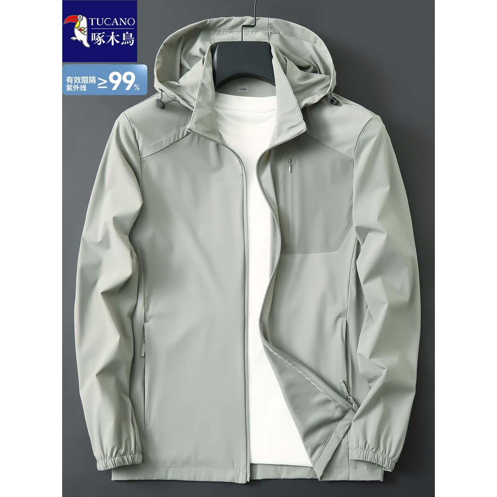 Woodpecker 2026 Primavera Verão Novo Estilo Tamanho Grande Roupas de Proteção Solar Masculina Estilo Fino Jaqueta com Ca