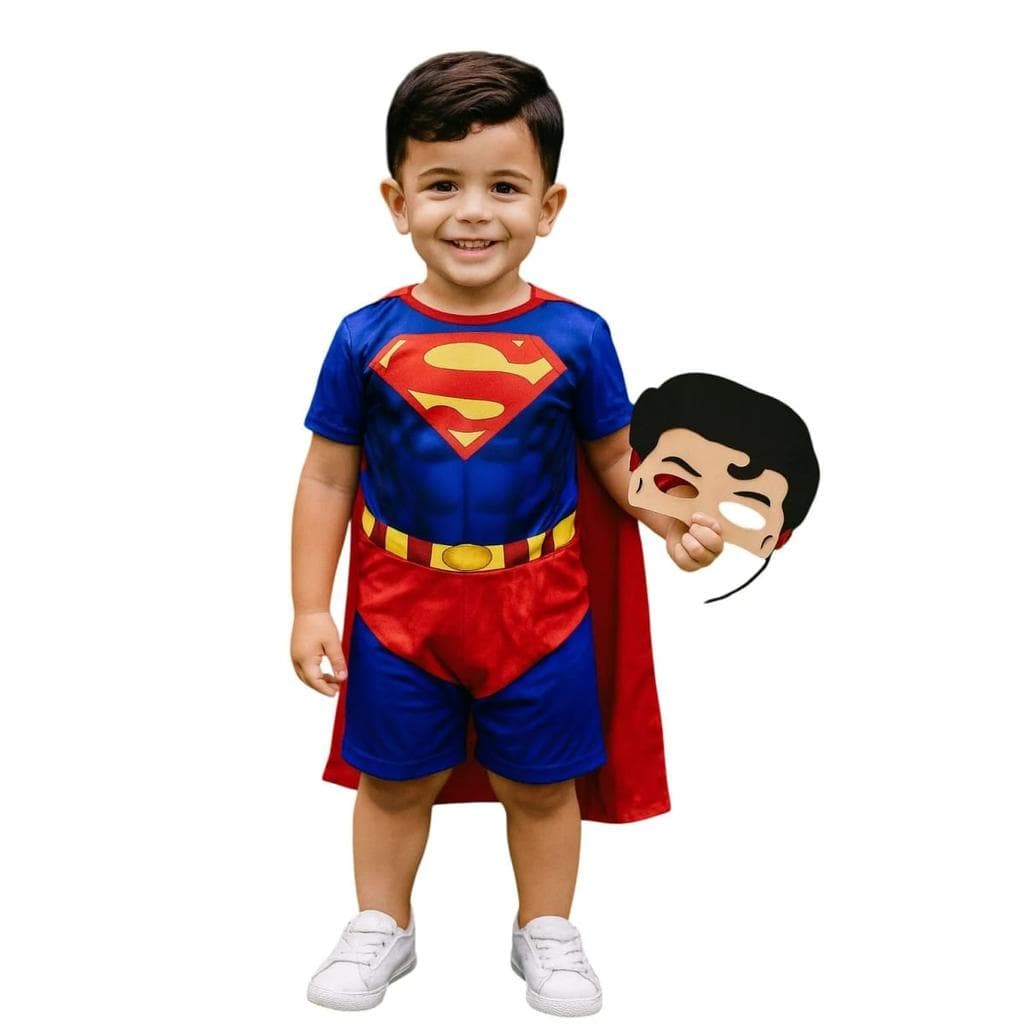 Fantasia Infantil Super-Homem com máscara - GG