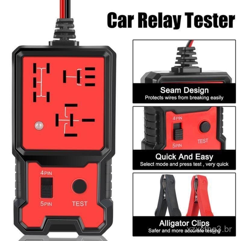 Adequado para ferramentas de teste de relés automotivos de inverno, testador de relés automotivos 12V/24V, ferramentas d