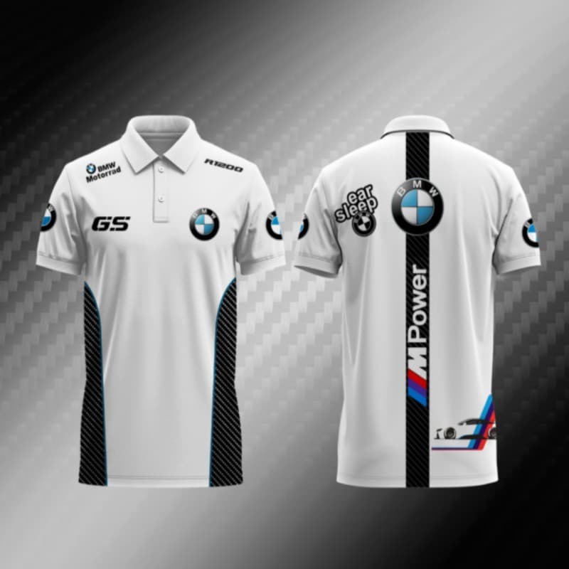 Camisa polo masculina para motocicleta BMW 2026 camisa polo seca de manga curta para bicicleta ao ar livre