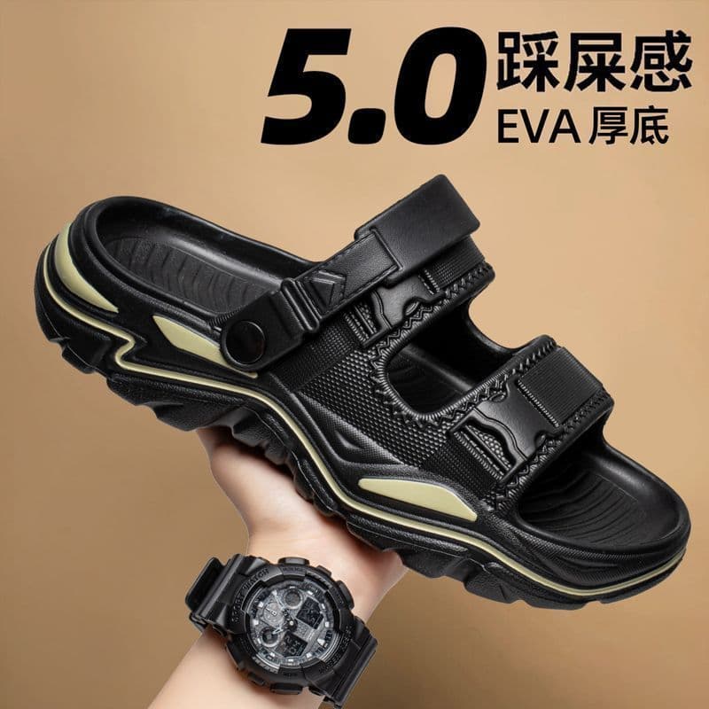 Sandálias masculinas verão novo estilo exterior Wear antiderrapante dupla utilização vadear motorista condução Casual pr