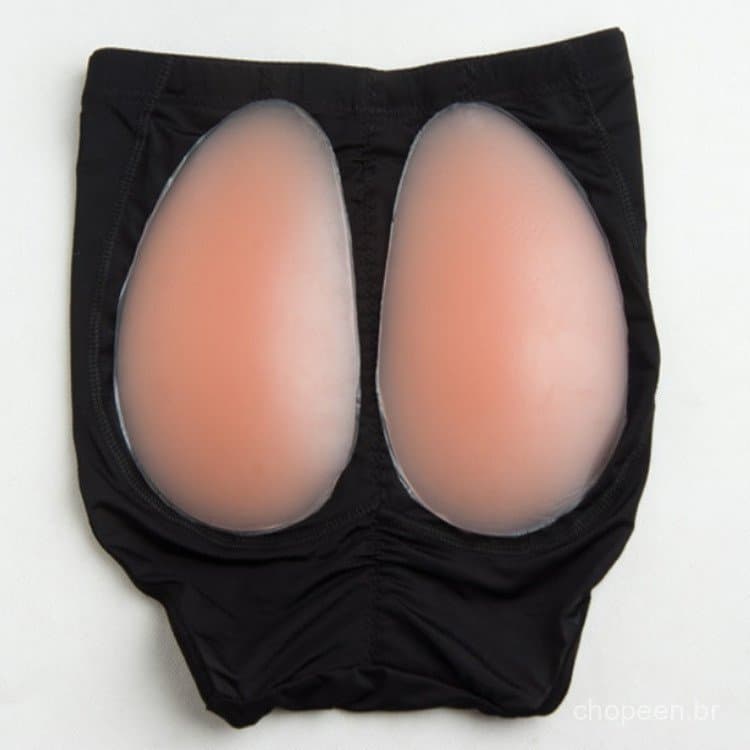 Calcinha modeladora invisível com enchimento de silicone natural de 300g para realçar o bumbum.