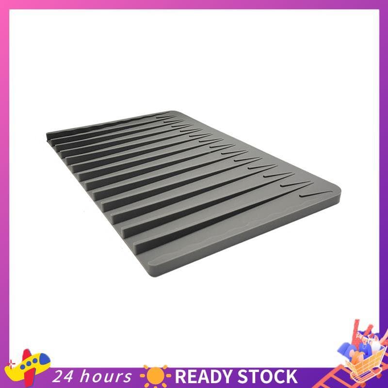 1 PCS Tapete De Secagem De Pratos De Silicone Grande 32.5X20Cm Tamanho Escorredor B