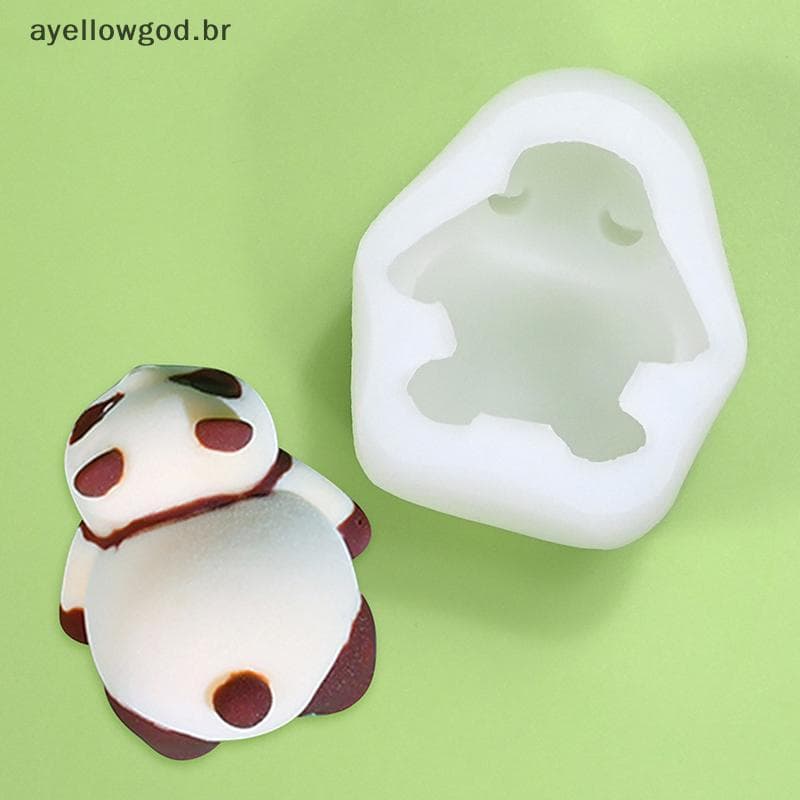 AYBR Molde De Silicone Para Pudim De Leite , Panda Fofo , Desenho Animado , Gelatina , Bolo , Decoração De Ferramenta De