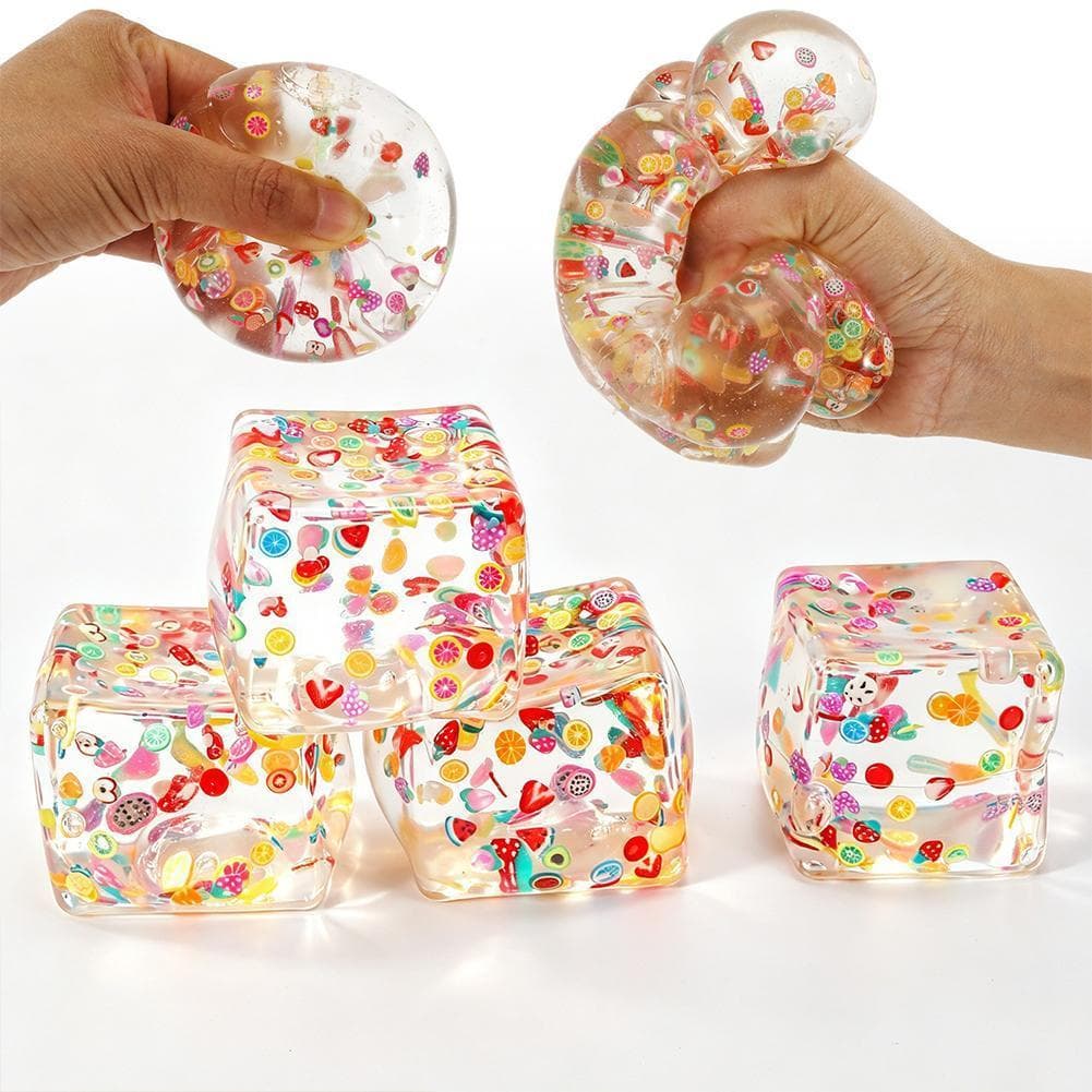 Cubos De Maltose Mole Brinquedo Fidget Super Macio Transparente De Frutas Espremer Estresse Anti R2C6