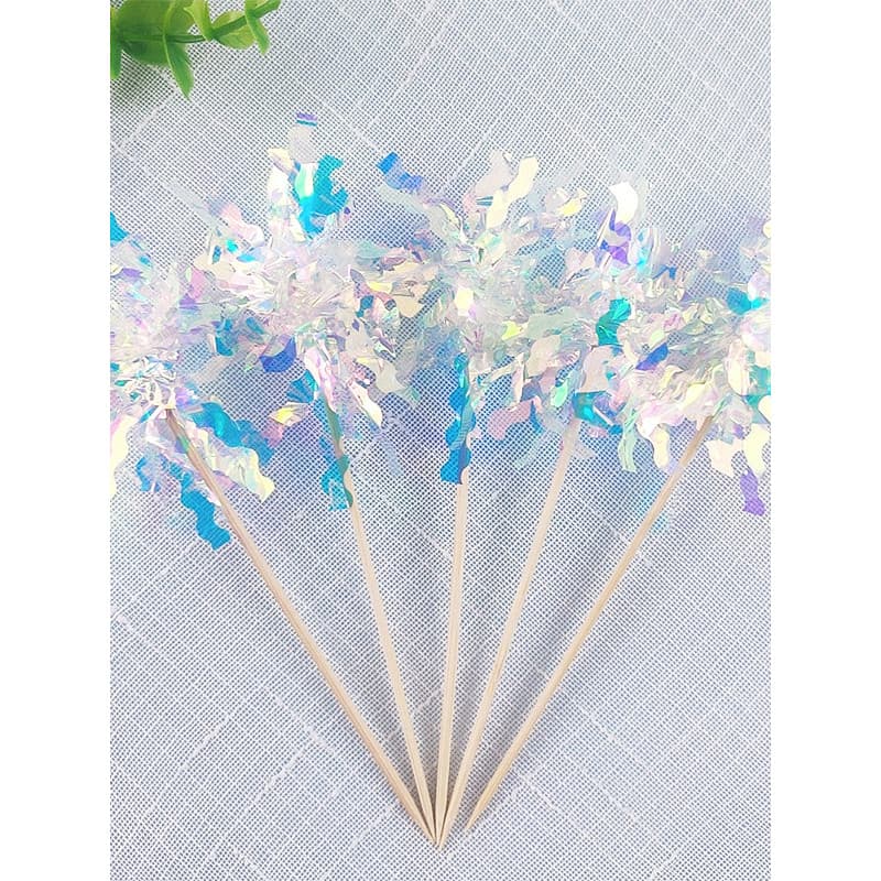 Coreia coreia ins colorido chuva seda bolo decoração Plug-In presente flor borla topo Laser cor tira festa de aniversári