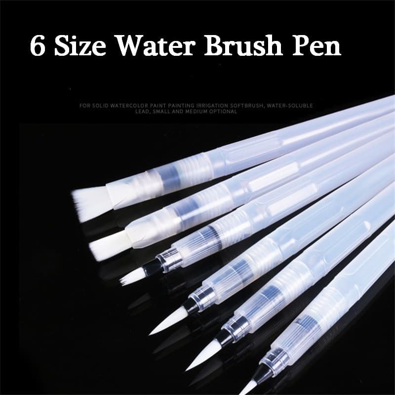 Pincel Aquarela 6 Peças Por Conjunto Portátil Macio Caneta De Tinta Para Pintura Desenho Materiais De Arte