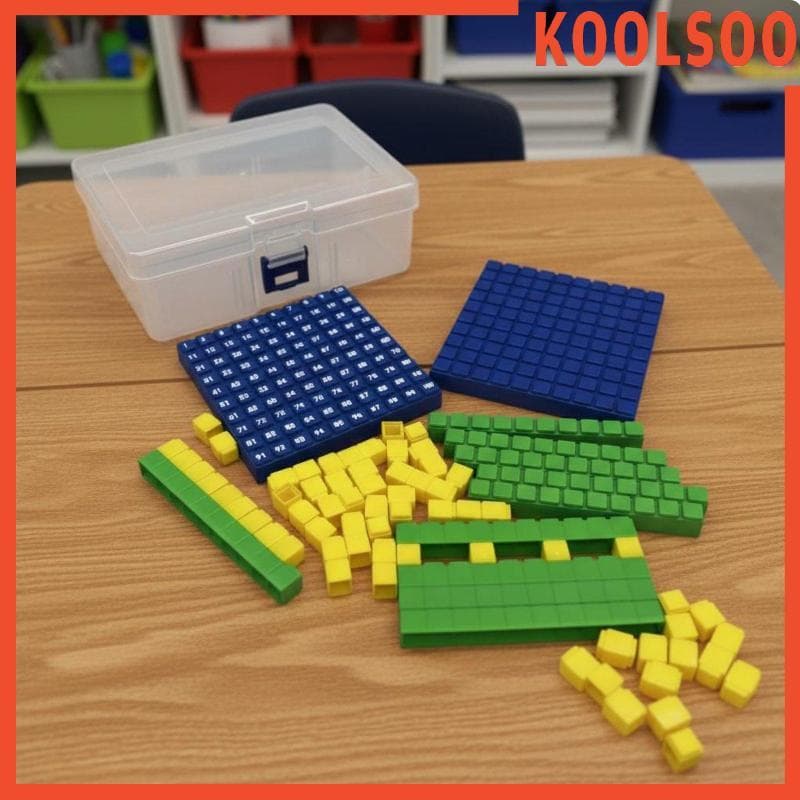 [Koolsoo] Conjunto De Dez Blocos , Cubos De Aprendizagem Para O Sistema De Valor Local , Contagem Prática