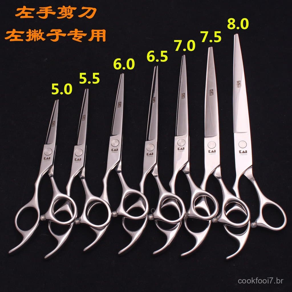 Tesoura de corte de cabelo para canhotos, tesoura reta para usuários canhotos, tesoura para animais de estimação de 5/5,
