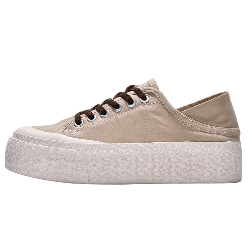 Novo produto venda quente 2026 verão novo estilo de sola grossa aumentada All-Match Casual sapatos de lona de dois usos