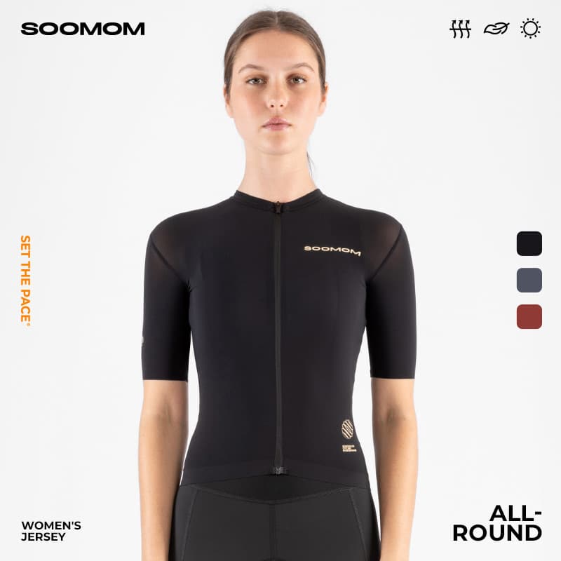 SOOMOM | ALL-ROUND Senhoras Road Bike Equitação Manga Curta