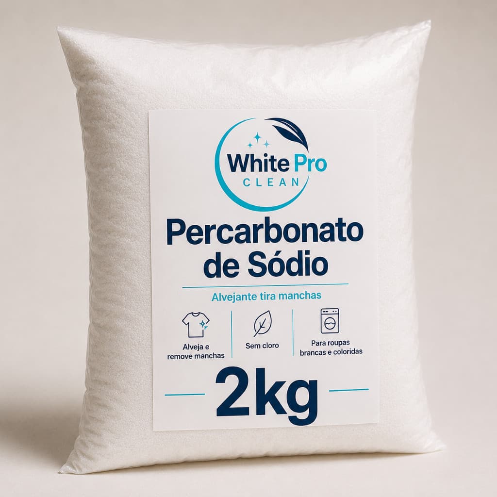 Percarbonato de Sódio Puro 100% Tira Manchas Roupa Branca Alvejante Sem Cloro Limpeza Com Multiuso