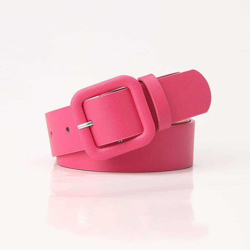 cinto feminino plus size cinto feminino Cinto rosa feminino cor sólida clássico quente menina pino fivela moda All-Match