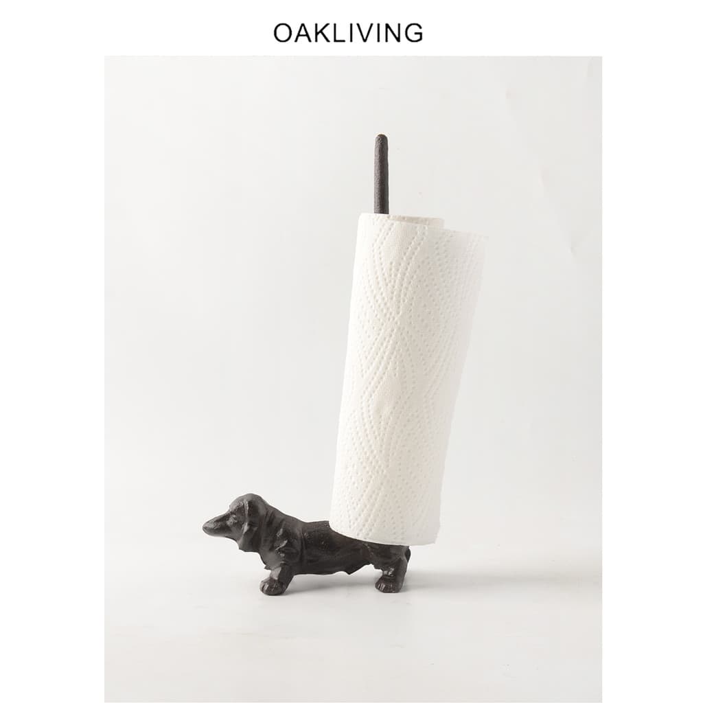 Oakliving francês retro ferro arte tecido titular cozinha Desktop jardim ornamentos arte ferro sala de estar retro entra