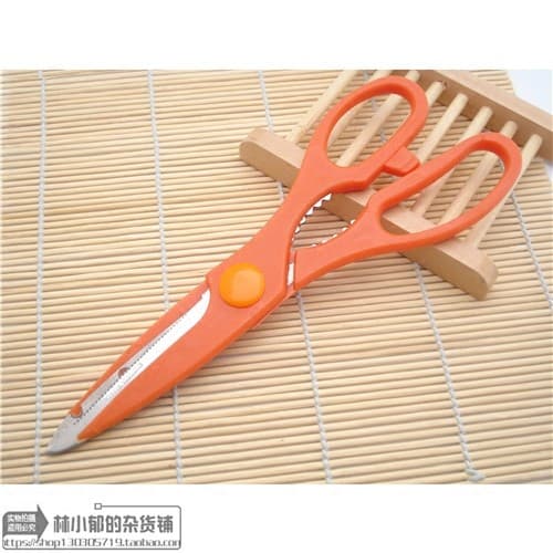 Laranja multifuncional tesoura de cozinha Multi-Purpose tesoura osso de frango tesoura barbatana de peixe escala de peix