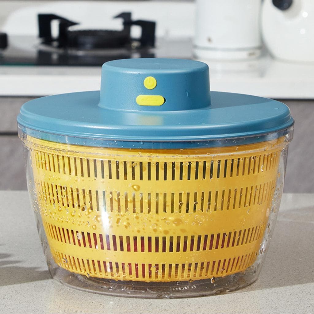 Naroote 4L Salad Spinner Secador De Vegetais Lavadora Elétrica De Frutas Com Carregamento Rápido USB 1200mAh Bateria Par