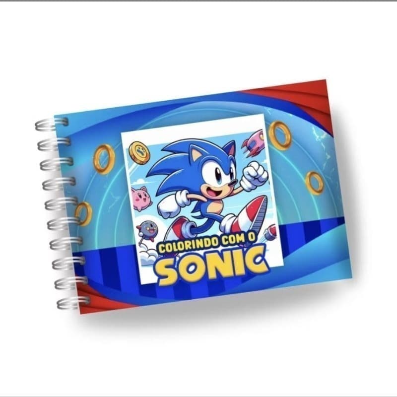 Livro de Colorir SONIC capa DURA HOLOGRAFICA ENVIO 24H