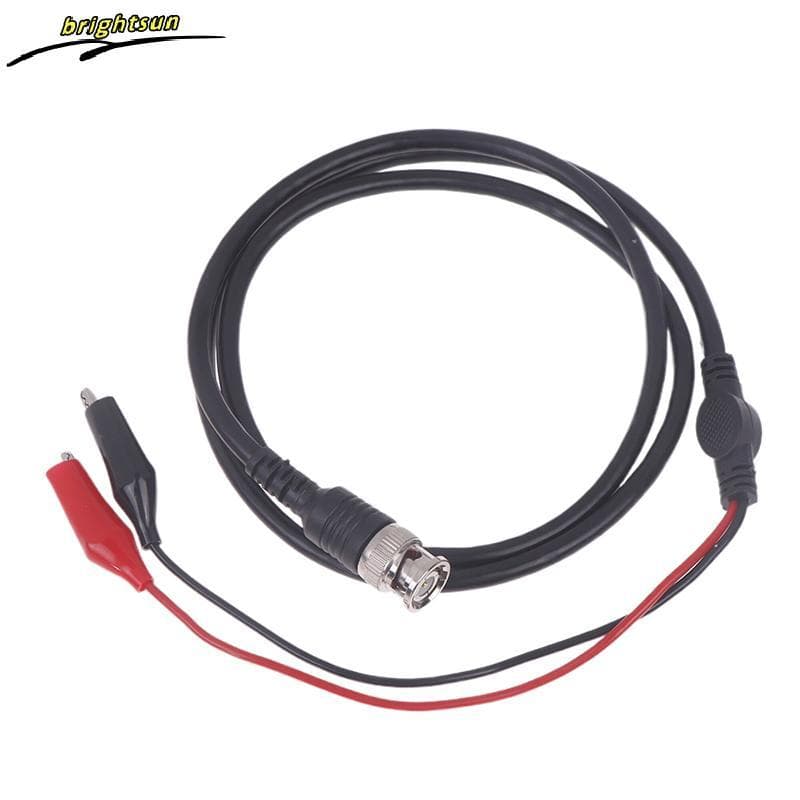 Cabo De Chumbo De Sonda De Teste De Osciloscópio BNC Plugue Macho Q9 Para Clipe Duplo 1m