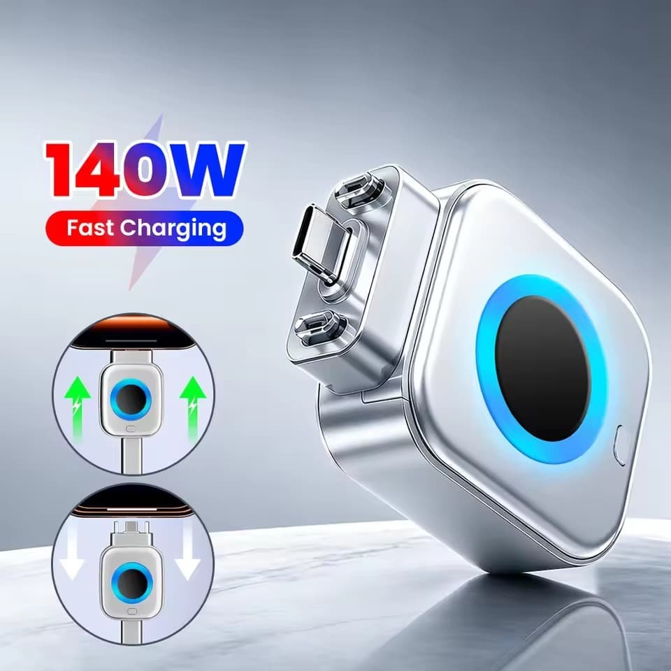 Separador De Carga Total De 140 W Automático De Reconhecimento AI Desligamento Para Dispositivos Eletrônicos Type C
