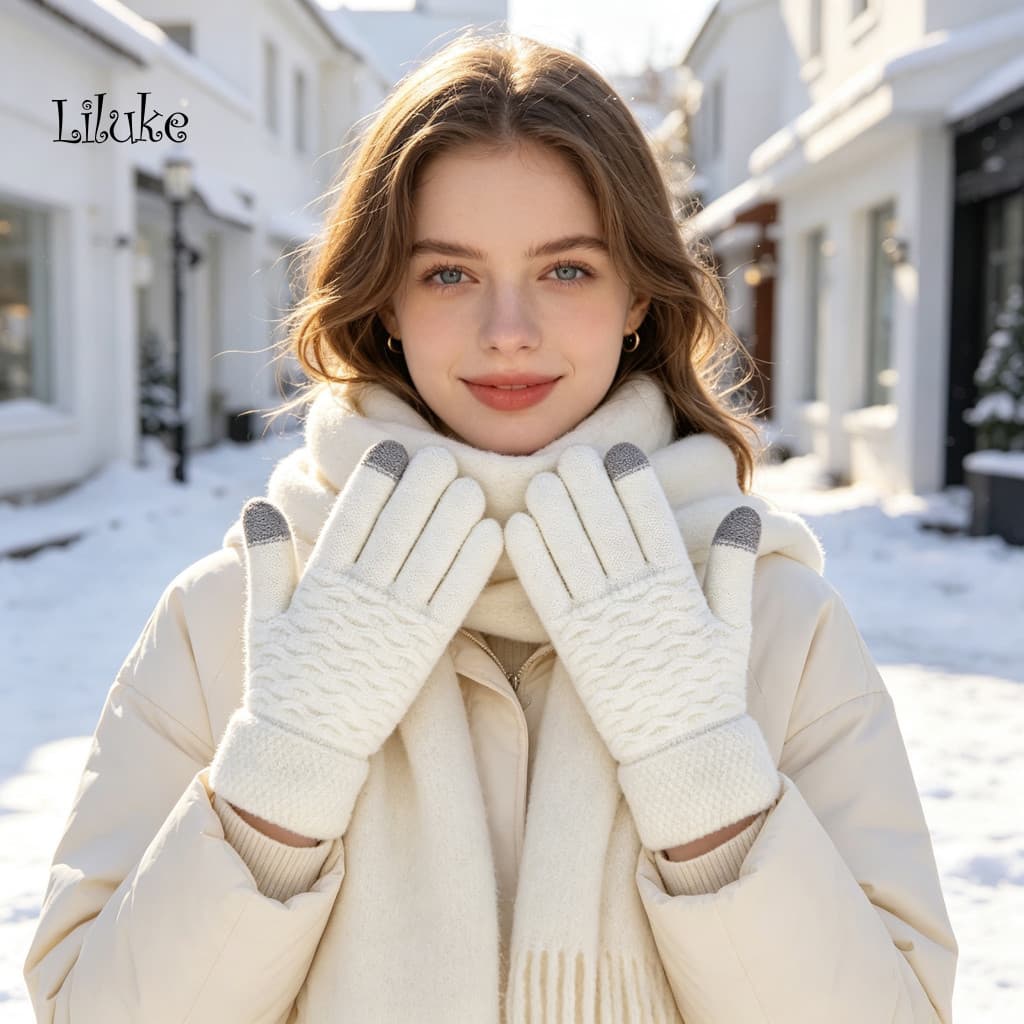 LK 1 Par De Protetores De Mão Térmicos Flexíveis , Luvas Versáteis Para Esportes Ao Ar Livre Térmicas De Pelúcia Espessa