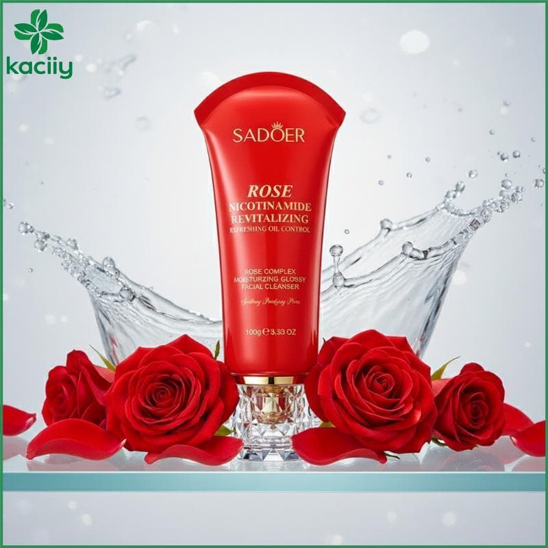 KC Limpador Facial Hidratante Rosa Iluminador Para Lavagem Massagem Suave Uso Diário