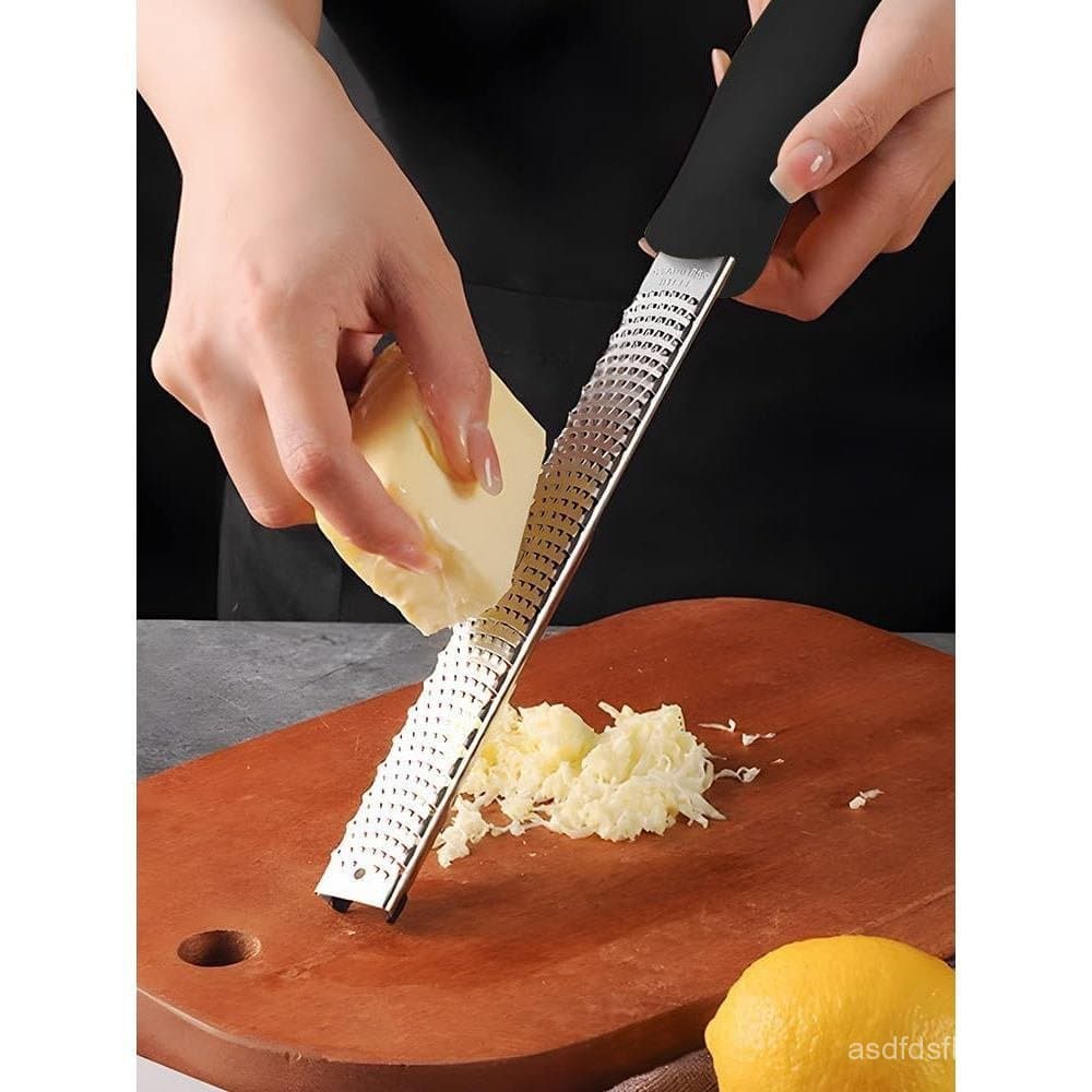 Ralador de queijo de alta qualidade, lâminas de aço inoxidável, com alça e tampa, adequado para frutas cítricas, queijo