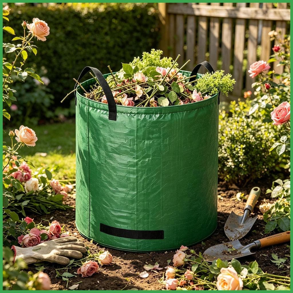 Sacos De Gramado Reutilizáveis 500L À Prova D'água Dobrável Bolsa De Grama Resistente Saco De Lixo De Jardim Com Alça Pa