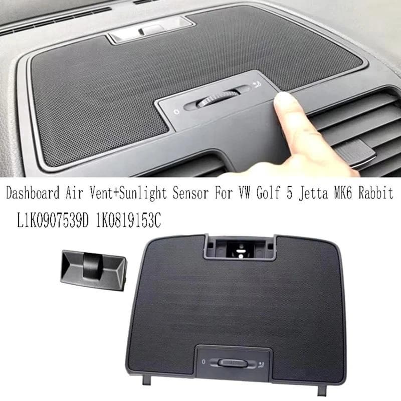 Painel Do Carro Ventilação De Ar Superior + Sensor De Luz Solar Aquecedor Condicionado Saída Para VW Golf 5 Jetta MK6 1K