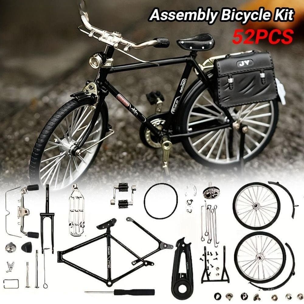 PATRICIA1OW Montagem Modelo De Bicicleta Brinquedos , Kit De Simulação De Liga DIY , Retro Mini 28 Big Bar