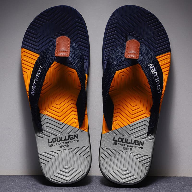 Chinelos masculinos para uso ao ar livre, sapatos de praia, chinelos masculinos para uso doméstico