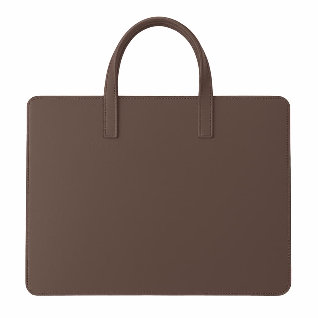 Sacola com Alça Pasta Maleta Para Notebook Couro Marrom