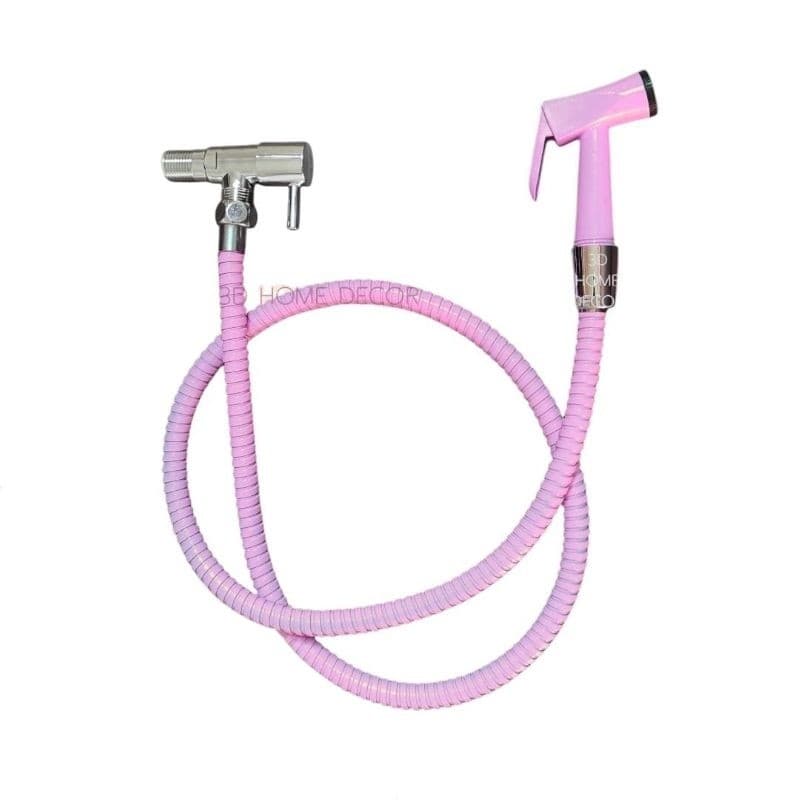 Ducha Higiênica Metal Cor Rosa 1,20 Metros INOX