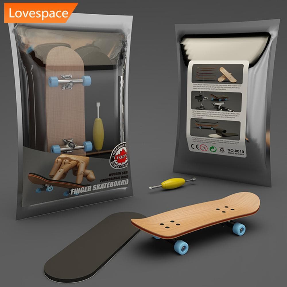LS-STORE Skate De Dedo De Madeira Stents Profissionais Dedos Conjunto De Novidade Crianças Brinquedo De Natal K4N1