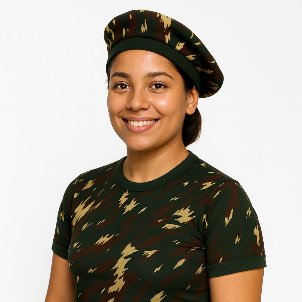 Boina Adulto com Estampa Camuflada Exército