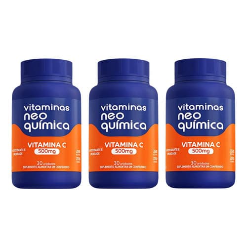 Kit 3x Vitamina C 30 Comprimidos 500mg - Neo Química