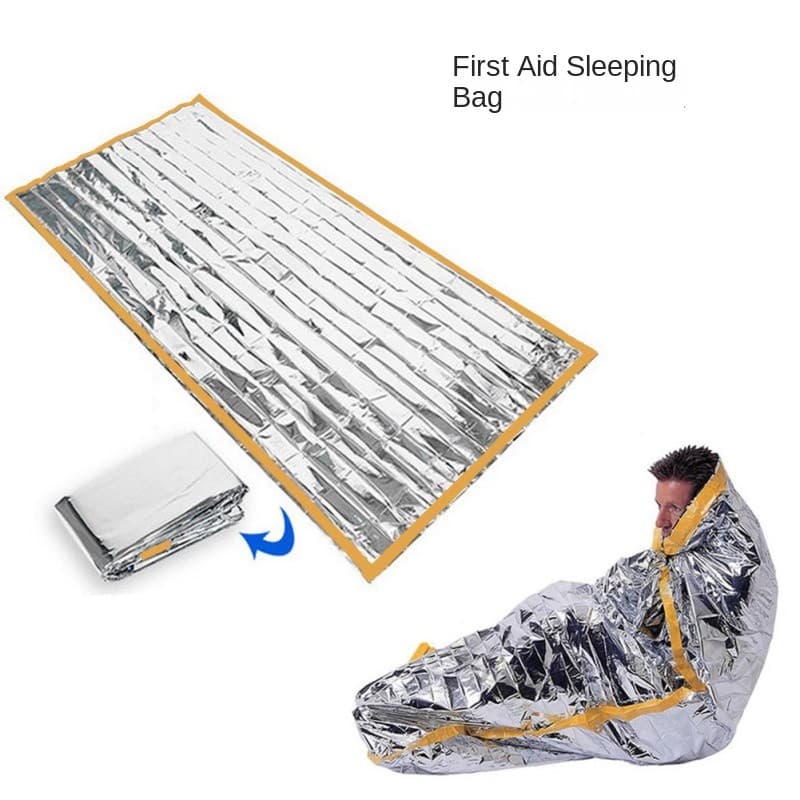 200*100CM filme de alumínio saco de dormir de primeiros socorros suprimentos de emergência isolamento salva-vidas saco d